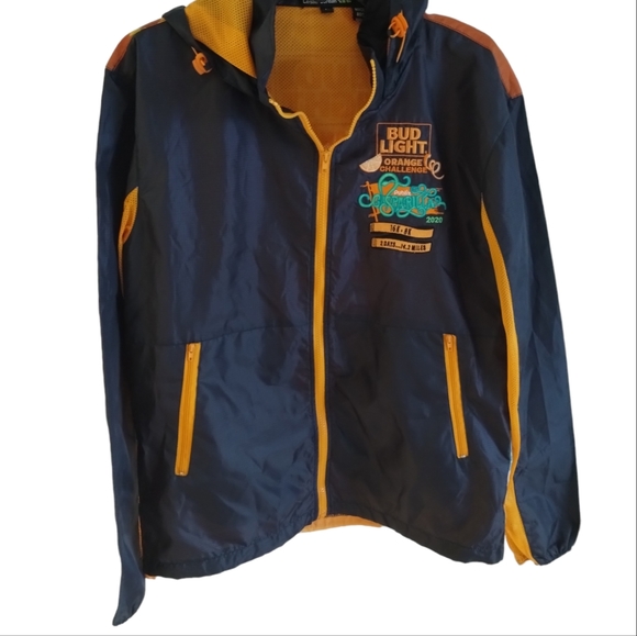 Leslie Jordan Jacket Bud Light Orange Challenge Size M Marathon Pullover 15k-8k - Picture 2 of 6